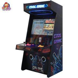 Münzbetriebener Arcade-Kampfautomat für zwei Spieler für intensives Spielvergnügen.