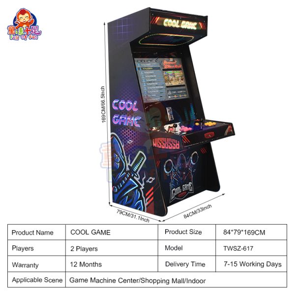 コイン投入式、2人対戦可能なアーケード格闘ゲーム機。白熱のゲーム体験をお楽しみください。