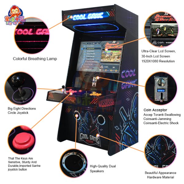 コイン投入式、2人対戦可能なアーケード格闘ゲーム機。白熱のゲーム体験をお楽しみください。
