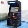 Coin-operated two-player arcade fighting machine for intense gaming.