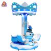 Ice World-themed children's 3-seater carousel ride with a frosty winter design.