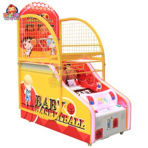 Jogo de basquete arcade colorido para crianças, com gráficos vibrantes e efeitos sonoros, perfeito para o entretenimento infantil.