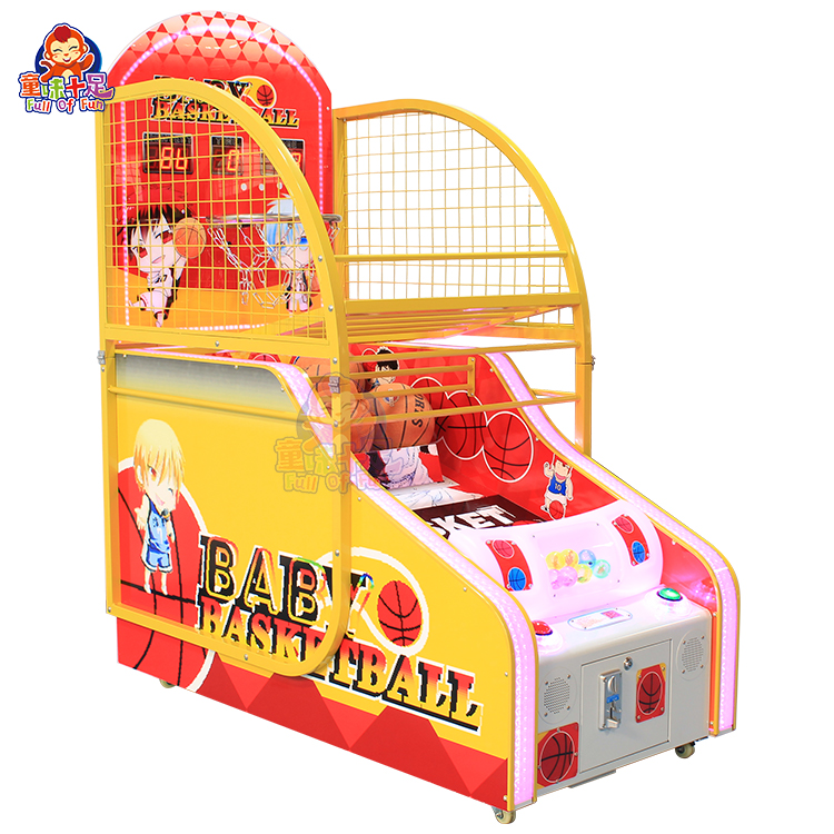 Farbenfrohes Basketball-Arcade-Spiel für Kinder mit lebendiger Grafik und Soundeffekten, perfekt zur Unterhaltung von Kindern.