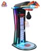 Boxing game machine with punch and kick targets, scoring system, and LED display for arcade gameplay.