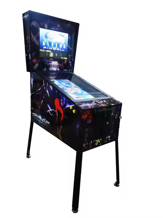 32-inch Virtual Pinball Machine with 96 built-in games, compact design, vivid display, and realistic arcade gameplay.