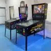Modern digital pinball machine with customizable design for entertainment venues