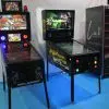Modern digital pinball machine with customizable design for entertainment venues