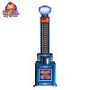Coin-operated hammer hitting game machine with sturdy frame and digital score display, perfect for arcades and game zones