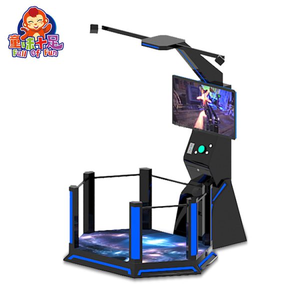 9D VR sports simulator with HTC headset, featuring skiing, boxing, and 32 interactive games — ideal for arcades and entertainment centers.