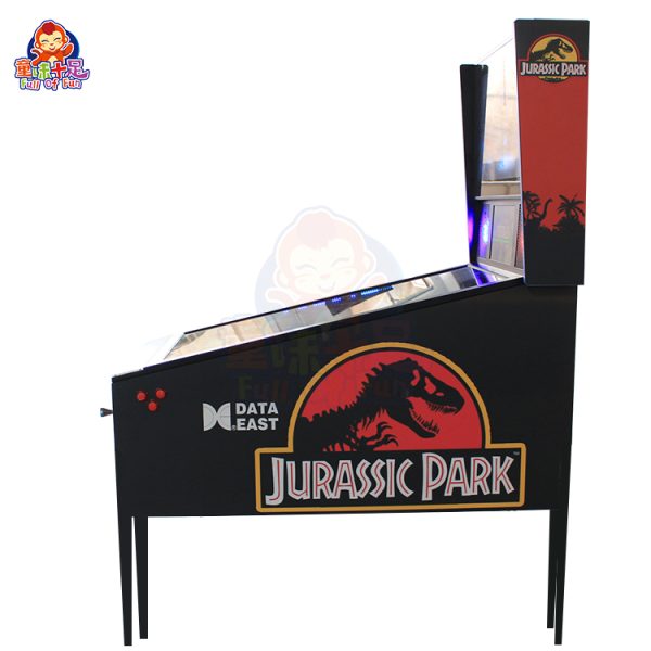 Custom pinball machine with ultra-high-definition LED screens and dynamic RGB lighting, designed for arcade and entertainment venues.