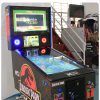 Custom pinball machine with ultra-high-definition LED screens and dynamic RGB lighting, designed for arcade and entertainment venues.