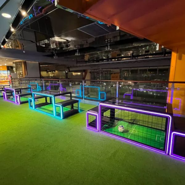 Custom Subsoccer Table with LED lights, designed for entertainment and commercial use.