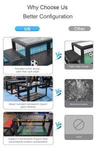 Subsoccer table with customizable appearance for schools, clubs, and office lounges.