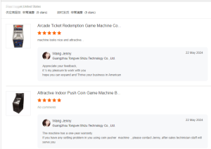 Coin Pusher Machine Clients Reviews