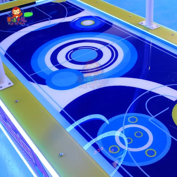 Cartoon-Style Coin Operated Air Hockey Table with LED Lights