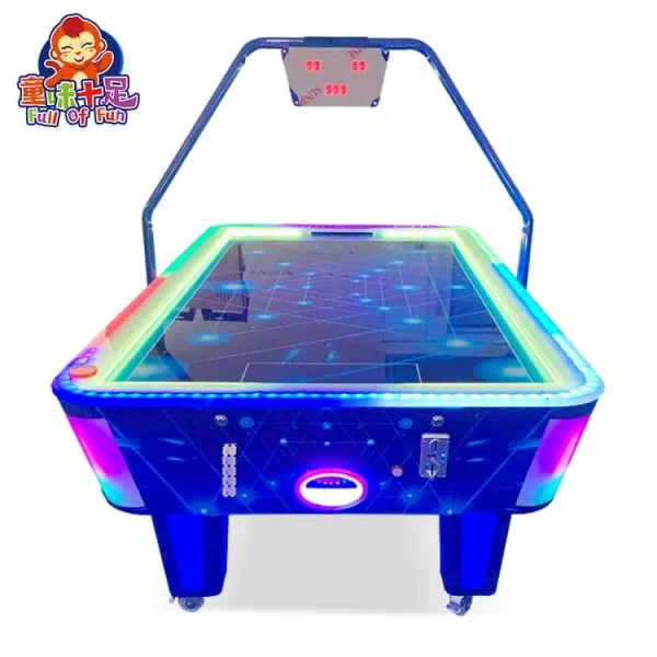 Coin Operated Meteor Air Hockey Table With LED Lights