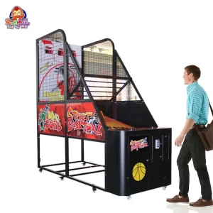 Máquina de basquete arcade estilo vermelho