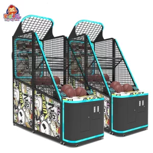 Cartoon Basketball Arcade Game Machine Equipped with Blue LED Light Strips