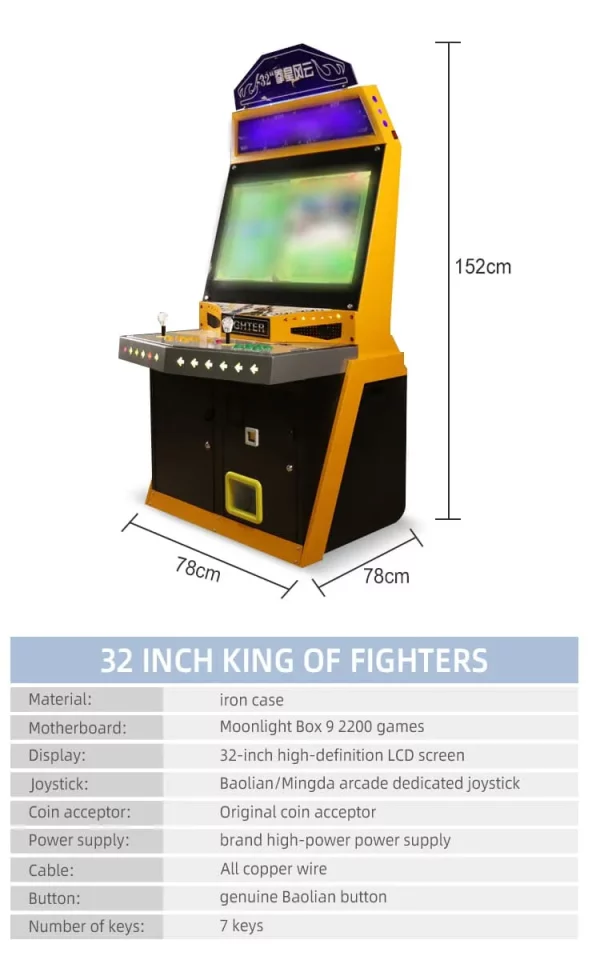 32-Inch Champion King of Fighters Arcade Machine