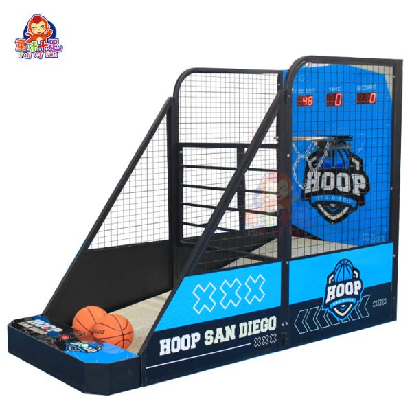 Blue Basketball Machine Arcade Without Base