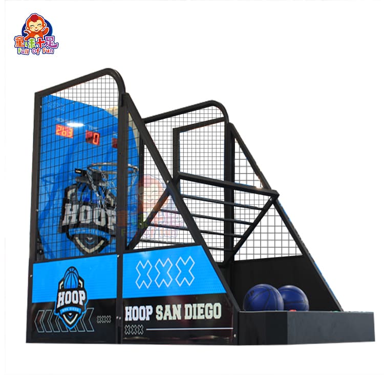 Blue Basketball Machine Arcade Without Base