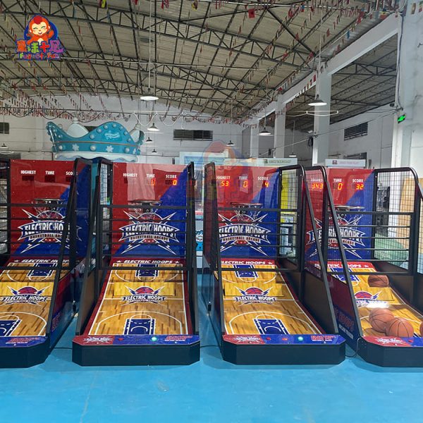Blue Basketball Machine Arcade Without Base
