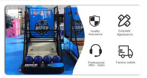 Blue Basketball Machine Arcade Without Base