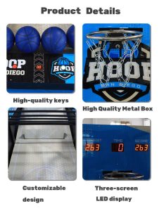 Blue Basketball Machine Arcade Without Base