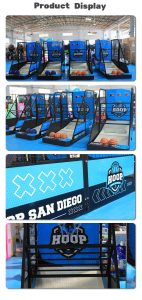 Blue Basketball Machine Arcade Without Base