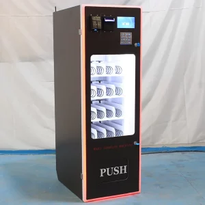 Compact custom vending machine for multiple products, easy operation, ideal for malls, offices, hotels, and more