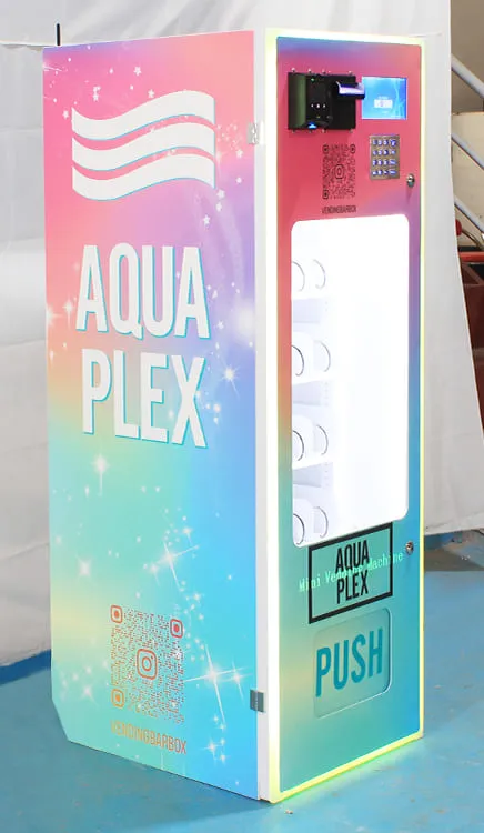 Compact custom vending machine for multiple products, easy operation, ideal for malls, offices, hotels, and more