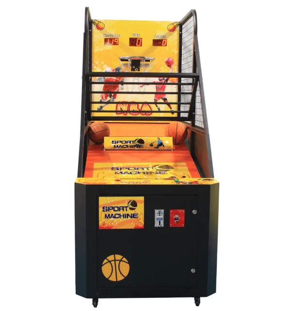 Bring Fun & Excitement to Your Venue with the Custom Yellow Basketball Arcade Machine!