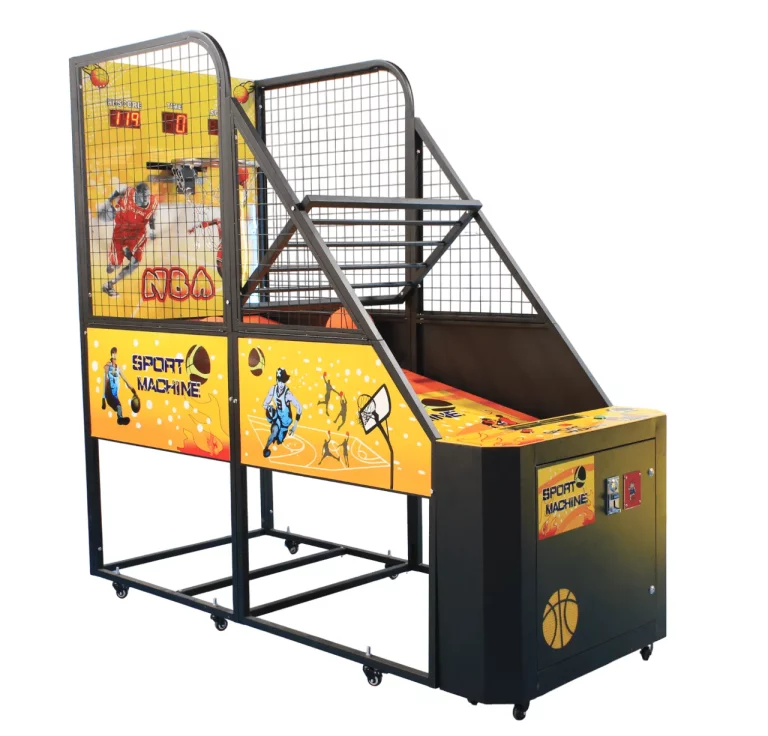 Bring Fun & Excitement to Your Venue with the Custom Yellow Basketball Arcade Machine!