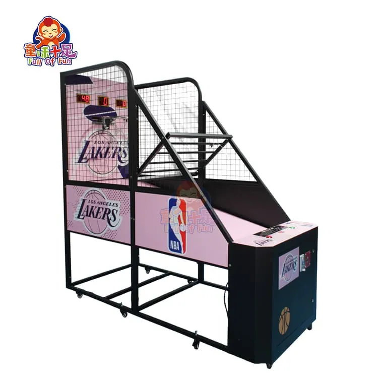 Verleihen Sie Ihrem Veranstaltungsort Spaß und Stil mit dem individuell gestaltbaren pinkfarbenen NBN-Basketball-Arcade-Automaten!