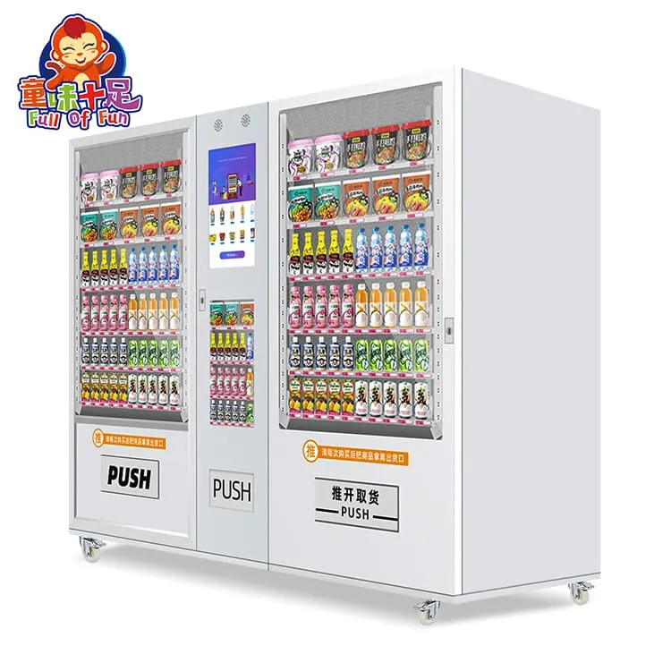 Large capacity drink and soda vending machine for snacks and beverages from China factory