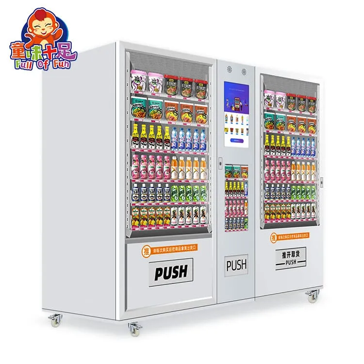 Large capacity drink and soda vending machine for snacks and beverages from China factory
