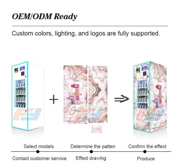Factory-direct custom multi-product vending machine with smart control system, supporting drinks, snacks, cigarettes, and cosmetics. Designed for flexible retail, brand customization, and remote sales management.