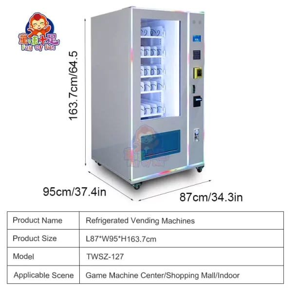 Factory-direct custom multi-product vending machine with smart control system, supporting drinks, snacks, cigarettes, and cosmetics. Designed for flexible retail, brand customization, and remote sales management.