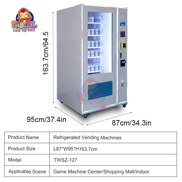 Factory-direct custom multi-product vending machine with smart control system, supporting drinks, snacks, cigarettes, and cosmetics. Designed for flexible retail, brand customization, and remote sales management.