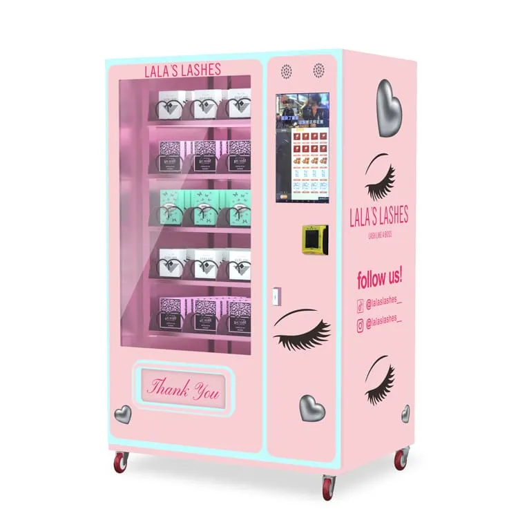 Customized Beauty Vending Machine with touch screen and automated vending system, perfect for malls, beauty stores, and hotels.