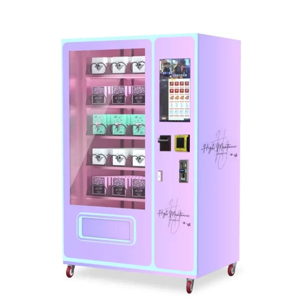 Customized Beauty Vending Machine with touch screen and automated vending system, perfect for malls, beauty stores, and hotels.