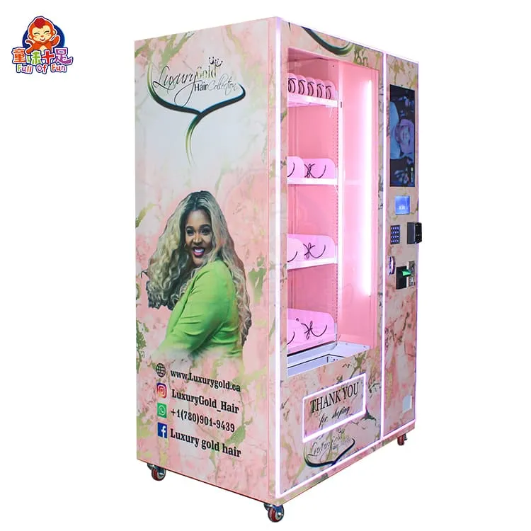 Customized Beauty Vending Machine with touch screen and automated vending system, perfect for malls, beauty stores, and hotels.