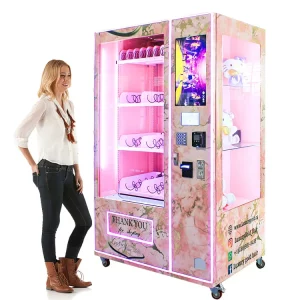 Customized Beauty Vending Machine with touch screen and automated vending system, perfect for malls, beauty stores, and hotels.