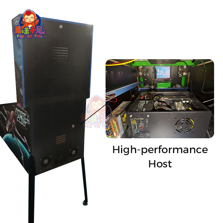 Virtual Pinball Machine 32–49in with LED and Vibration, Home & Arcade Coin Mode, 66–1700 Games