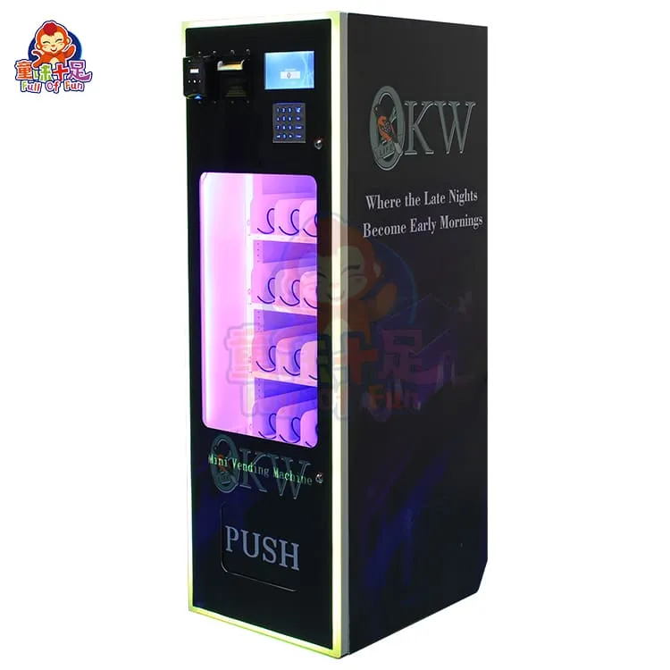Compact custom vending machine for multiple products, easy operation, ideal for malls, offices, hotels, and more