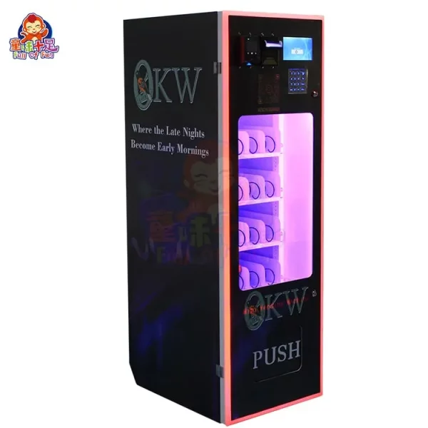 Compact custom vending machine for multiple products, easy operation, ideal for malls, offices, hotels, and more