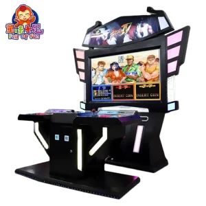 Dual Player Street Fighter Arcade Machine with LED Lights and Large Screen in Game Center