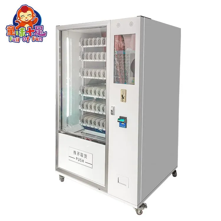 Custom multi-product vending machine for drinks, snacks, cigarettes & cosmetics