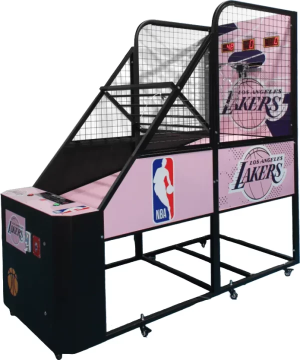 Bring Fun & Style to Your Venue with the Custom Pink NBN Basketball Arcade Machine!