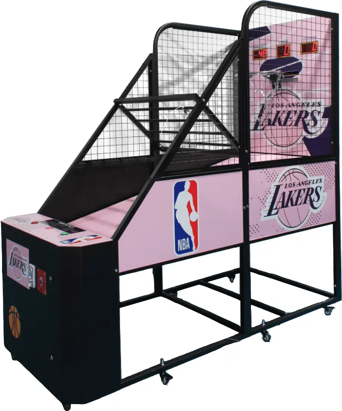 Bring Fun & Style to Your Venue with the Custom Pink NBN Basketball Arcade Machine!